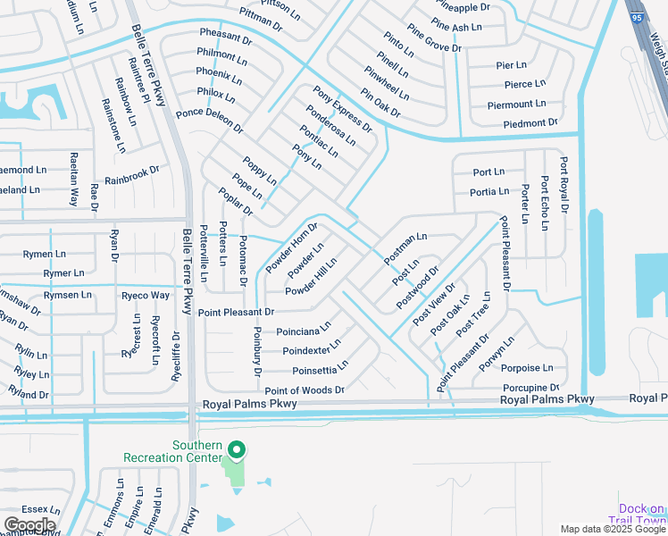 map of restaurants, bars, coffee shops, grocery stores, and more near 30 Powder Hill Lane in Palm Coast