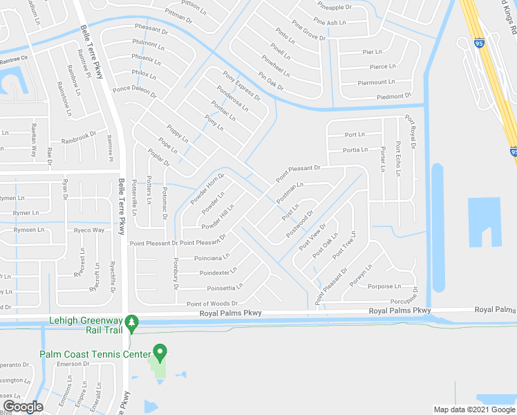 map of restaurants, bars, coffee shops, grocery stores, and more near 56 Point Pleasant Dr in Palm Coast
