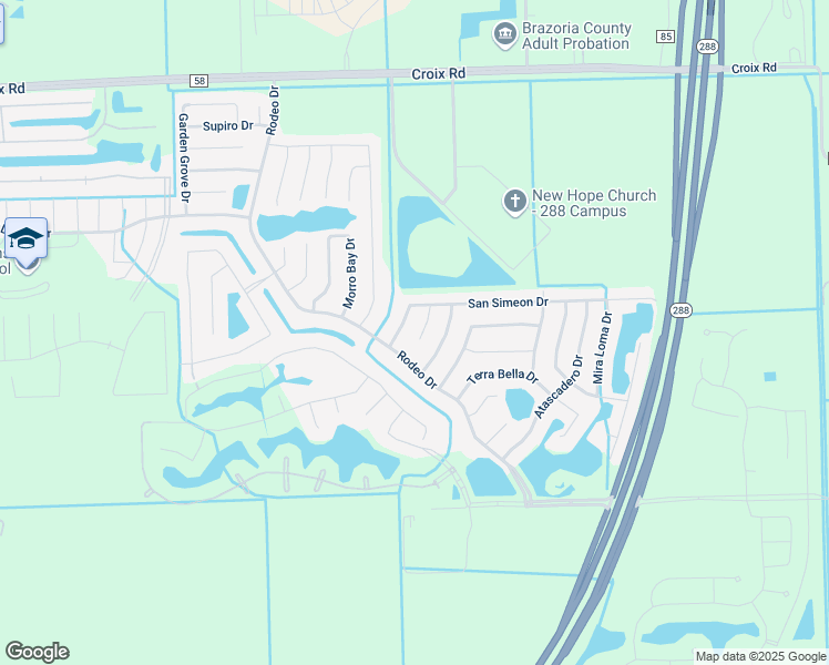 map of restaurants, bars, coffee shops, grocery stores, and more near 7 Santa Clarita in Manvel