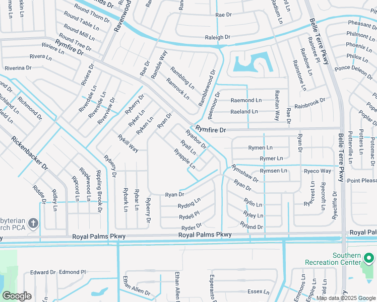 map of restaurants, bars, coffee shops, grocery stores, and more near 18 Ryall Lane in Palm Coast