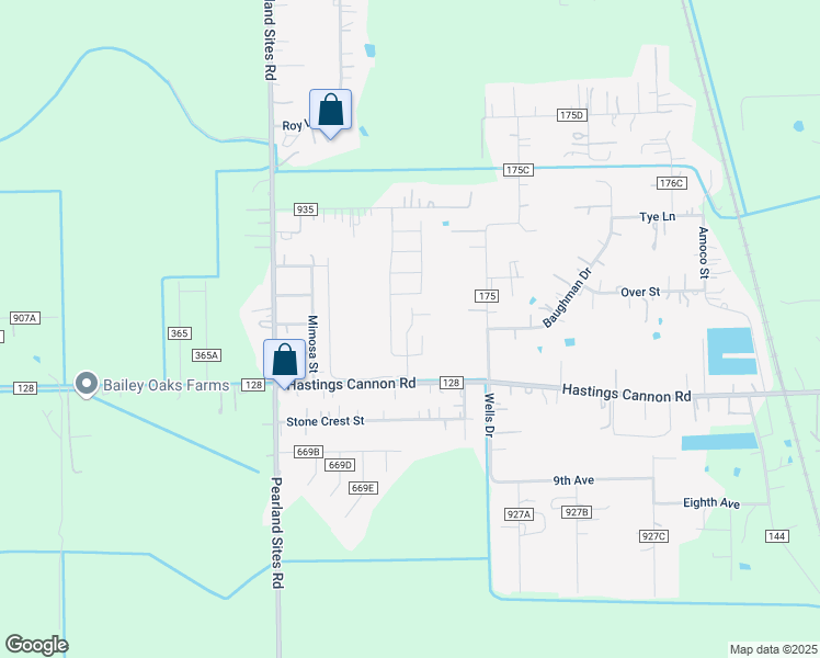 map of restaurants, bars, coffee shops, grocery stores, and more near 7923 Crepe Myrtle Lane in Pearland