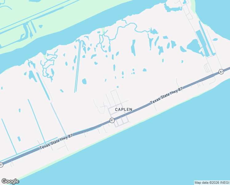 map of restaurants, bars, coffee shops, grocery stores, and more near Johnson Road in Bolivar Peninsula