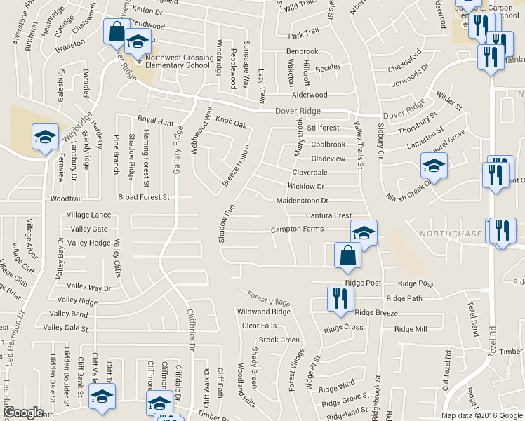 map of restaurants, bars, coffee shops, grocery stores, and more near 9611 Orchid Meadows in San Antonio