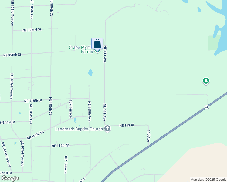 map of restaurants, bars, coffee shops, grocery stores, and more near 11691 Northeast 111 Avenue in Archer