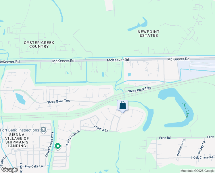 map of restaurants, bars, coffee shops, grocery stores, and more near 11022 North Auden Circle in Missouri City