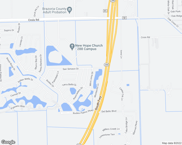 map of restaurants, bars, coffee shops, grocery stores, and more near 33 Mira Loma Drive in Manvel