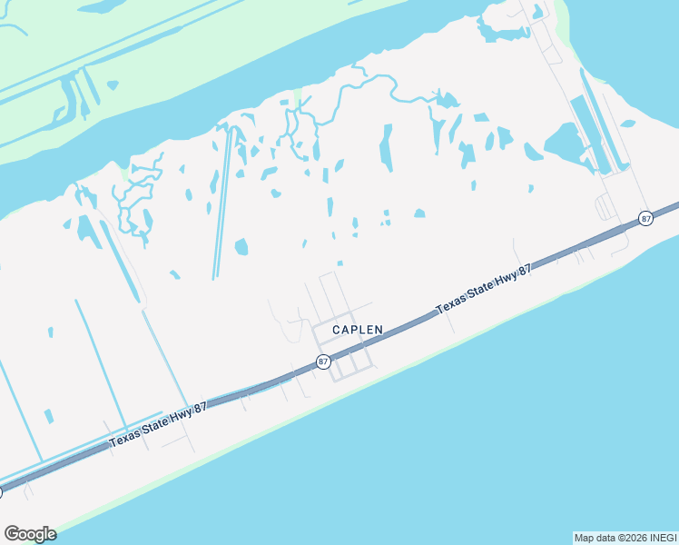 map of restaurants, bars, coffee shops, grocery stores, and more near Johnson Road in Bolivar Peninsula