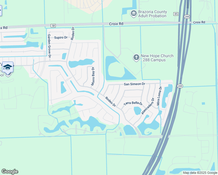 map of restaurants, bars, coffee shops, grocery stores, and more near 7 Santa Clarita in Manvel