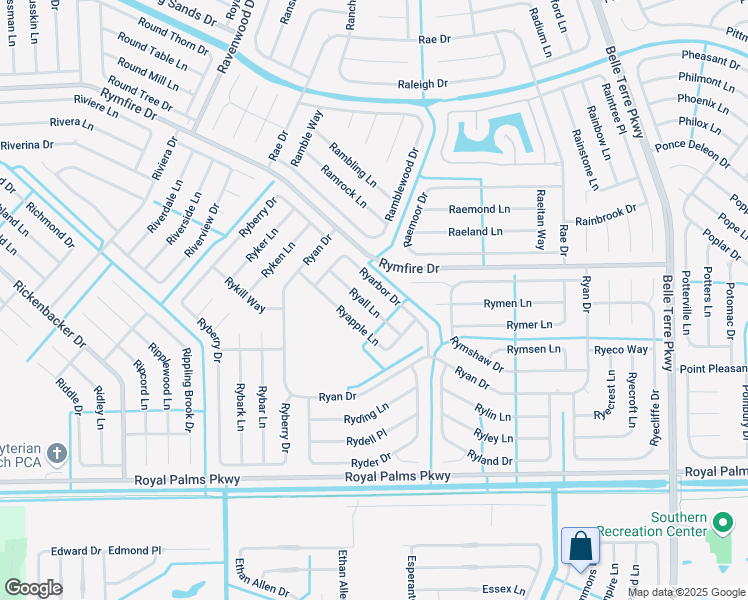 map of restaurants, bars, coffee shops, grocery stores, and more near 22 Ryall Lane in Palm Coast