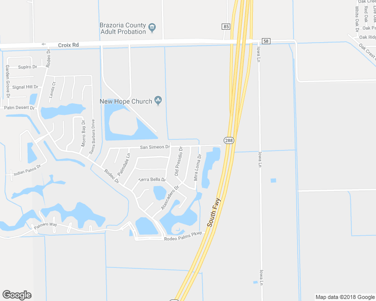 map of restaurants, bars, coffee shops, grocery stores, and more near 69 Atascadero Drive in Manvel
