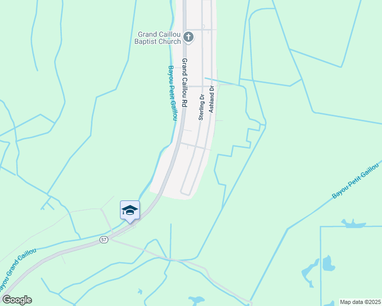 map of restaurants, bars, coffee shops, grocery stores, and more near 101-143 Graham Drive in Houma