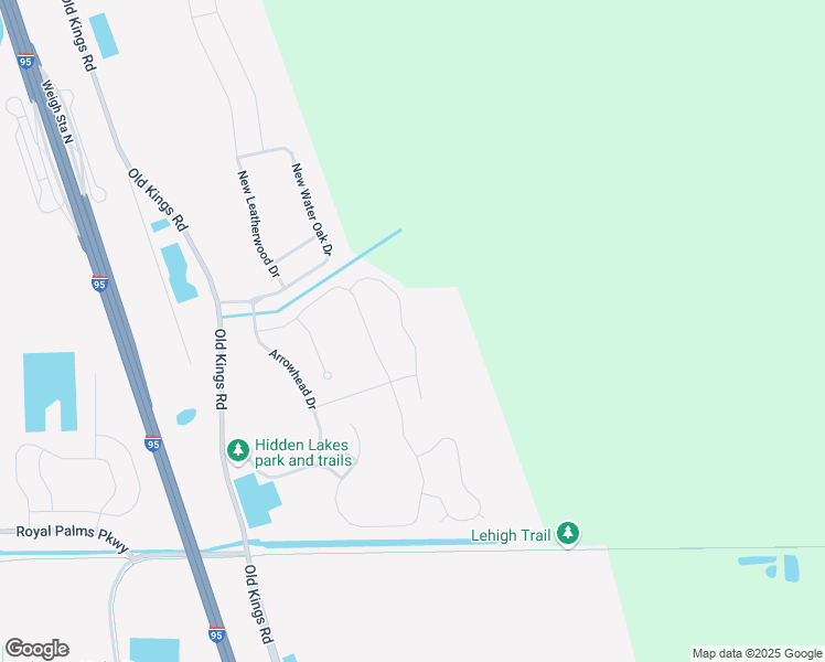 map of restaurants, bars, coffee shops, grocery stores, and more near 39 Graham Woods Place in Palm Coast