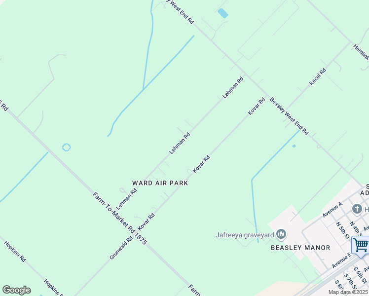 map of restaurants, bars, coffee shops, grocery stores, and more near 7550 Lehman Road in Beasley
