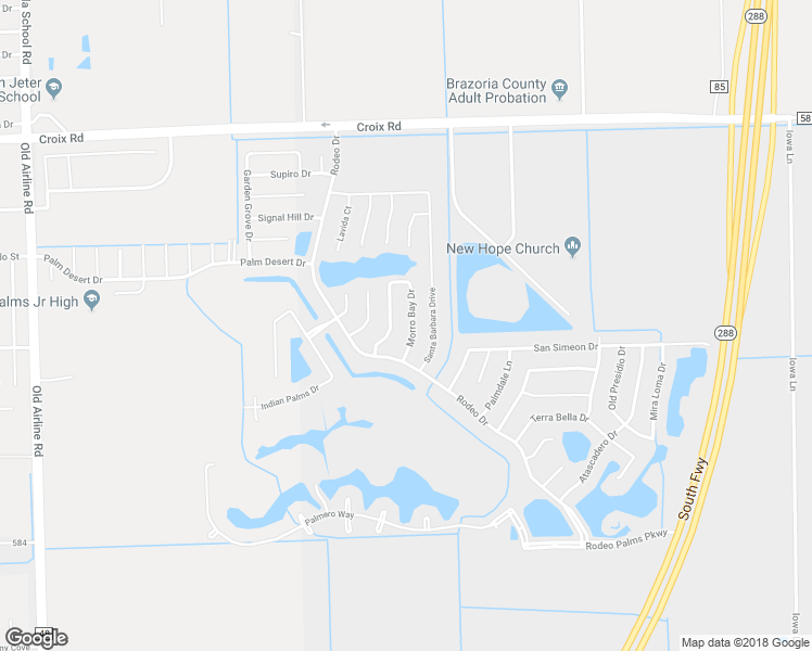 map of restaurants, bars, coffee shops, grocery stores, and more near 17 Morro Bay Drive in Manvel