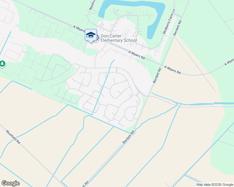 map of restaurants, bars, coffee shops, grocery stores, and more near 5810 Nickel Bend Lane in Rosenberg