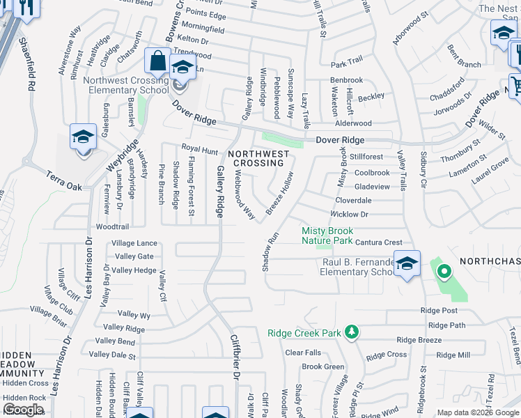 map of restaurants, bars, coffee shops, grocery stores, and more near 7103 Bart Hollow in San Antonio