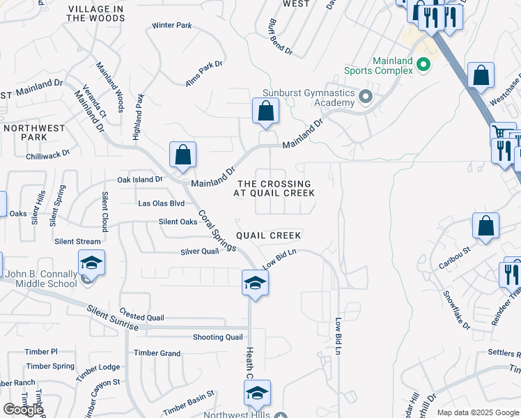 map of restaurants, bars, coffee shops, grocery stores, and more near in San Antonio