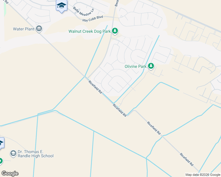 map of restaurants, bars, coffee shops, grocery stores, and more near 2607 Belmont Park Lane in Rosenberg