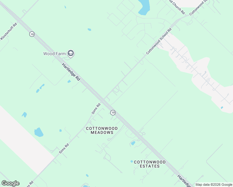 map of restaurants, bars, coffee shops, grocery stores, and more near 3823 Cottonwood School Rd in Rosenberg