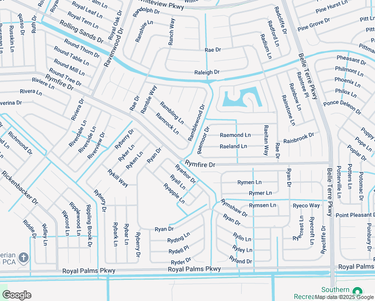 map of restaurants, bars, coffee shops, grocery stores, and more near 46 Ramblewood Drive in Palm Coast
