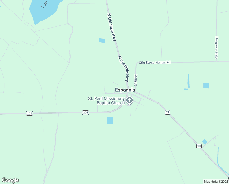 map of restaurants, bars, coffee shops, grocery stores, and more near 80 Espanola Road in Bunnell