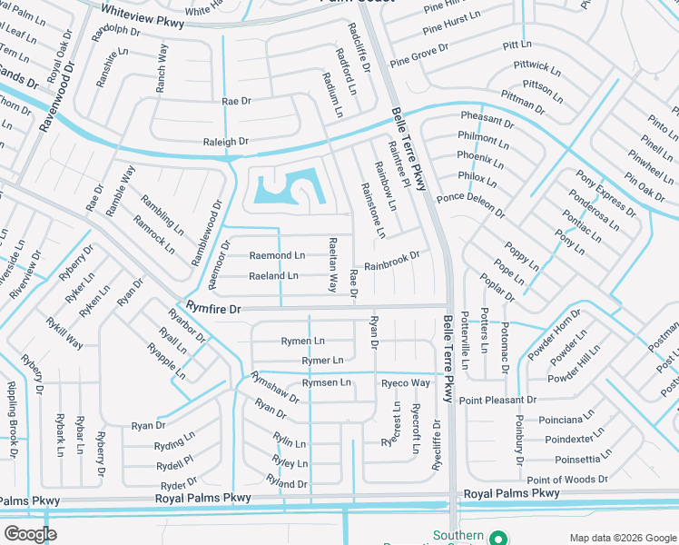 map of restaurants, bars, coffee shops, grocery stores, and more near 6 Raeitan Way in Palm Coast