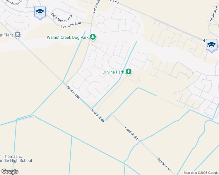 map of restaurants, bars, coffee shops, grocery stores, and more near 2511 Union Bridge Lane in Rosenberg