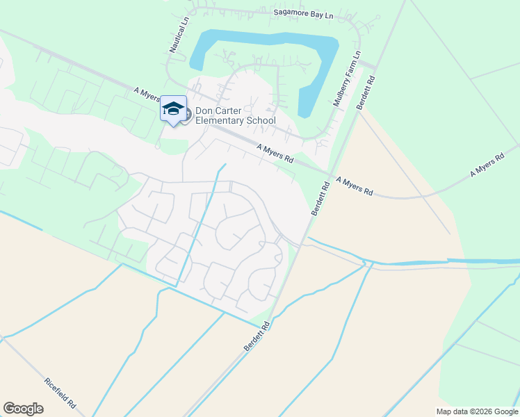 map of restaurants, bars, coffee shops, grocery stores, and more near 5934 Nickel Bend Lane in Rosenberg