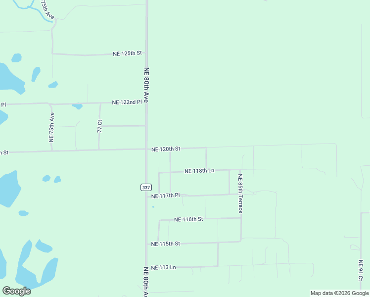map of restaurants, bars, coffee shops, grocery stores, and more near 8190 Northeast 120th Street in Bronson