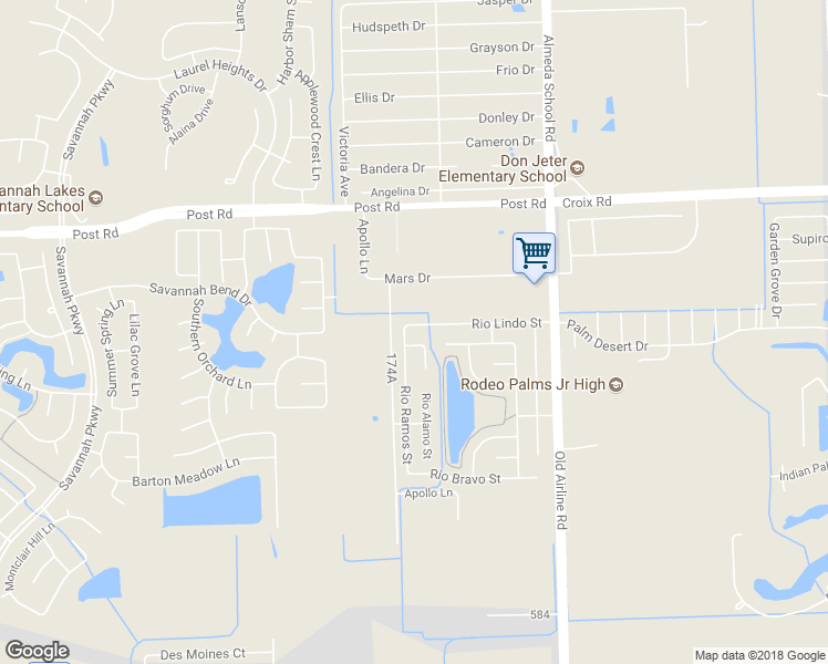 map of restaurants, bars, coffee shops, grocery stores, and more near 12806 Rio Lindo Street in Rosharon