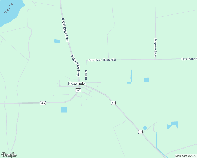 map of restaurants, bars, coffee shops, grocery stores, and more near 105 Oak Avenue in Bunnell