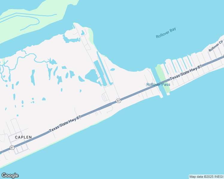 map of restaurants, bars, coffee shops, grocery stores, and more near 1043 Brighton Jones Boulevard in Bolivar Peninsula