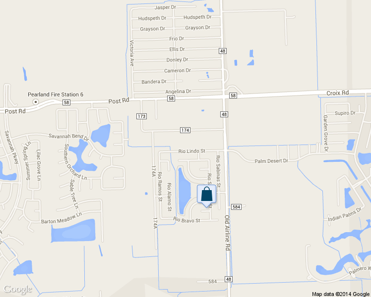 map of restaurants, bars, coffee shops, grocery stores, and more near 12713 Rio Lindo Street in Rosharon
