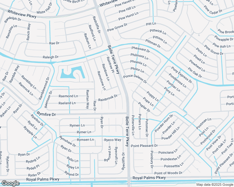 map of restaurants, bars, coffee shops, grocery stores, and more near 23 Rainbrook Drive in Palm Coast