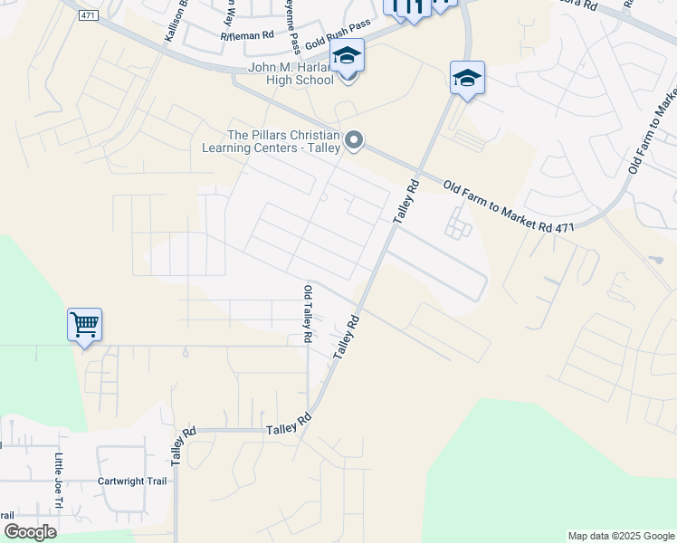 map of restaurants, bars, coffee shops, grocery stores, and more near 7046 Old Talley Road in San Antonio