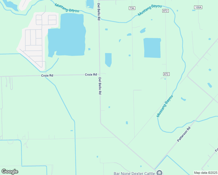 map of restaurants, bars, coffee shops, grocery stores, and more near 5723 Del Bello Road in Manvel