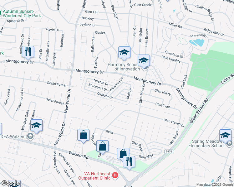 map of restaurants, bars, coffee shops, grocery stores, and more near 7102 Cork Drive in San Antonio