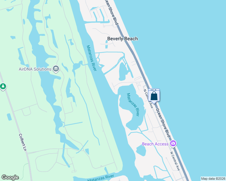 map of restaurants, bars, coffee shops, grocery stores, and more near 903 Ocean Marina Drive in Flagler Beach