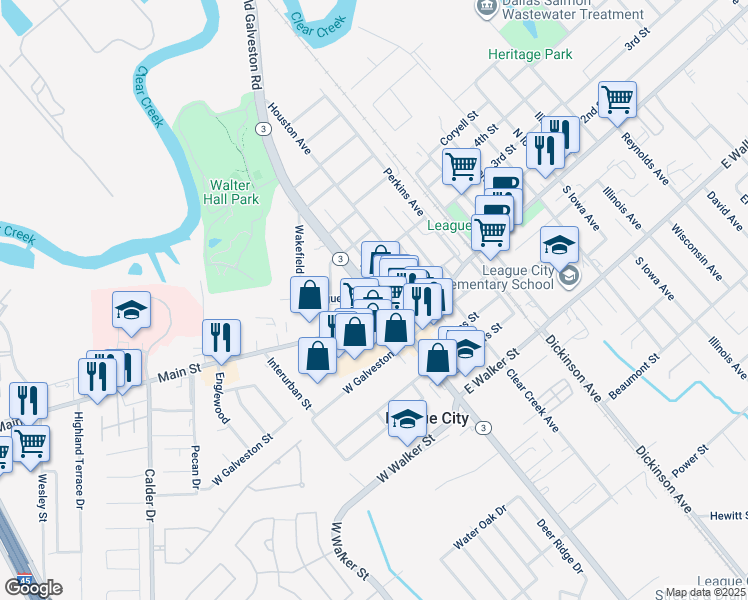 map of restaurants, bars, coffee shops, grocery stores, and more near in 