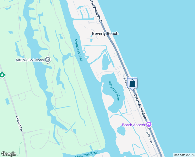map of restaurants, bars, coffee shops, grocery stores, and more near 806 Ocean Marina Drive in Flagler Beach