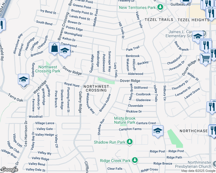 map of restaurants, bars, coffee shops, grocery stores, and more near 9710 Knob Oak in San Antonio