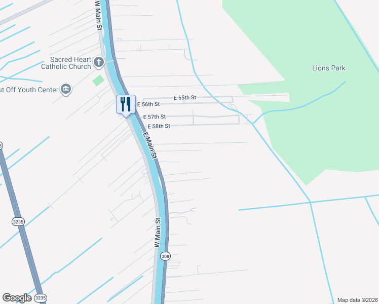 map of restaurants, bars, coffee shops, grocery stores, and more near 176 East 60th Street in Cut Off