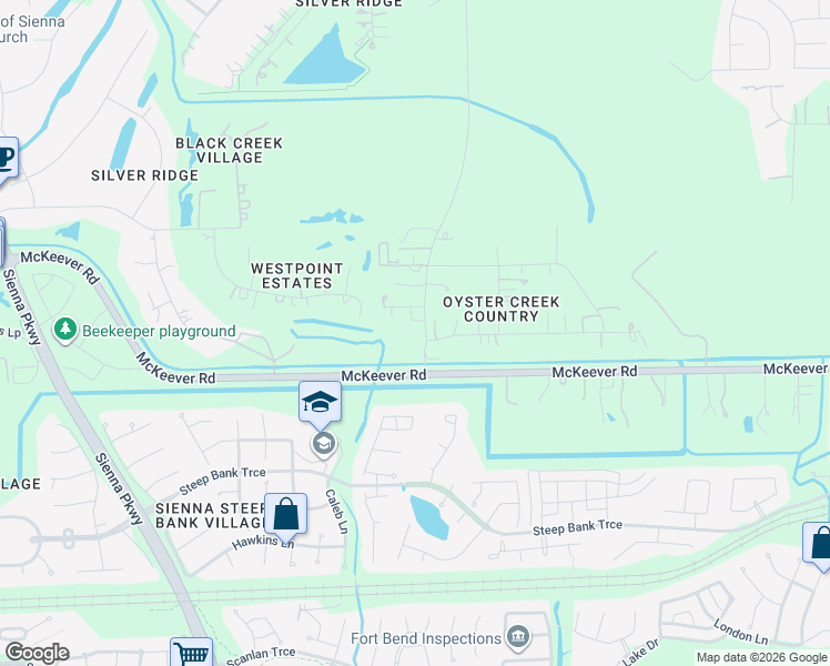 map of restaurants, bars, coffee shops, grocery stores, and more near 5210 Knight Road in Rosharon