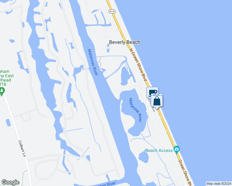 map of restaurants, bars, coffee shops, grocery stores, and more near 700 Ocean Marina Drive in Flagler Beach