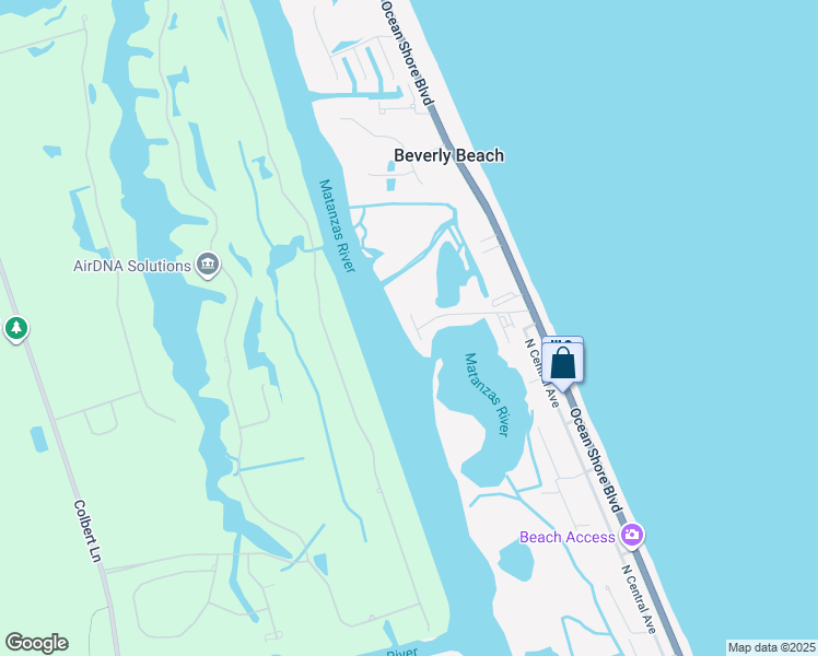 map of restaurants, bars, coffee shops, grocery stores, and more near 600 Ocean Marina Drive in Flagler Beach