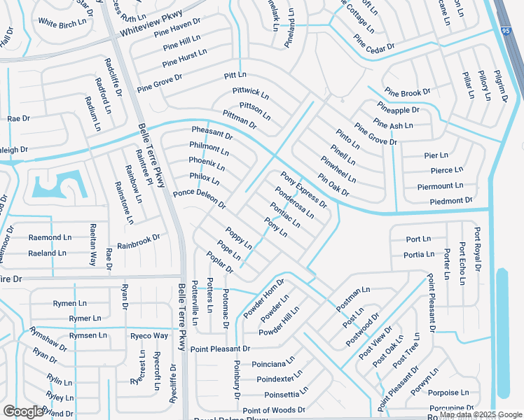 map of restaurants, bars, coffee shops, grocery stores, and more near 7 Pony Lane in Palm Coast