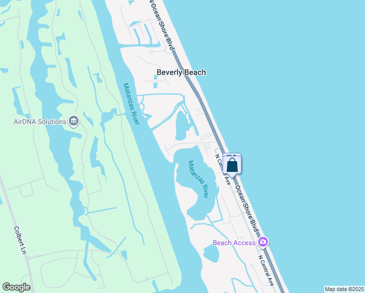 map of restaurants, bars, coffee shops, grocery stores, and more near 311 Ocean Marina Drive in Flagler Beach