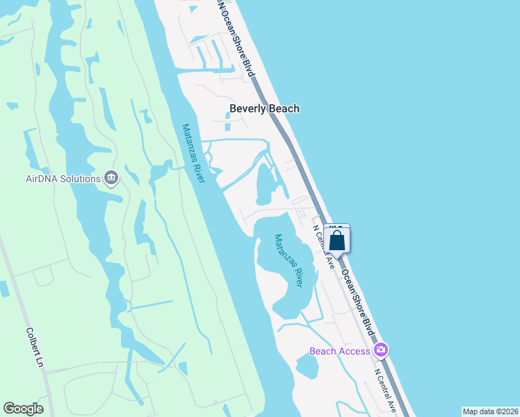 map of restaurants, bars, coffee shops, grocery stores, and more near 600 Ocean Marina Drive in Flagler Beach