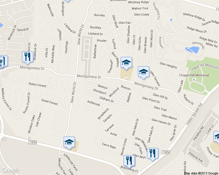 map of restaurants, bars, coffee shops, grocery stores, and more near 6925 Neston Drive in San Antonio