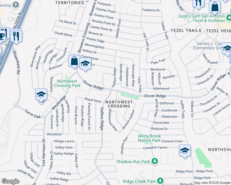 map of restaurants, bars, coffee shops, grocery stores, and more near in San Antonio